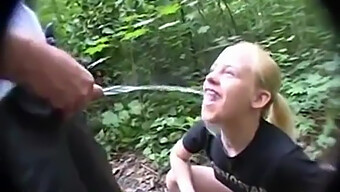 German Outdoor Adventure With Busty Blonde And Her Small-Titted Partner