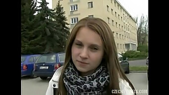 Czech College Girl Veronika Gives A Blowjob On The Streets